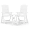 Juego De Comedor Para Jardín 3 Piezas Polipropileno Blanco VidaXL -Jardín Muebles Ventas cbf90a5682b85b91dce61d4c5f719dcb6a9468dc be52edd0f9fa47e2bb683bc2f96371e9