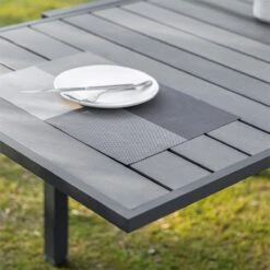 Outsunny Mesa De Jardín Extensible De Aluminio Mesa De Comedor Para Exterior Para 4-6 Personas Carga Max. 70 Kg Para Patio Terraza Balcón 90-180x90x73 Cm Gris -Jardín Muebles Ventas cce5c56f7b66ddbf4a9dad853940126d852ce1da 202cc6e2602a473ba79d22e6866069fb