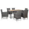 Set De Comedor De Jardín 7 Pzas Y Cojines Ratán Sintético Gris VidaXL -Jardín Muebles Ventas cd16d0d078d4c244a66dd266194a39e990fb6be8 8c816697231049139d1f05219c58b276