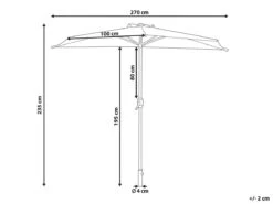 Sombrilla De Poliéster Beige/negro 270 Cm GALATI -Jardín Muebles Ventas cd310081db23829bdd66a74116931313cd0e125a c1265c46995a440d802a1a1d1b160a65
