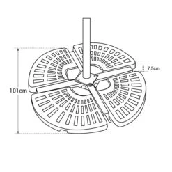 Happy Garden - Base De Sombrilla - Lote De 4 Losas Redondas Rellenables SAINT MALO -Jardín Muebles Ventas cd95f9e0eb4a4d1f6021efd62043270fcd093d48 96ecaa942820486fb3b0fff2afd92818