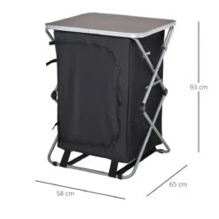 Outsunny Armario Cocina De Camping Plegable Con Paravientos 3 Estantes Bolsa De Almacenamiento Encimera 58X65x93 Cm Para Exterior Acampadas Picnics Tela Oxford Negro -Jardín Muebles Ventas cde94eacd062aba2b7c12a3cffdbcd3f346d26bc 3d655f0a11224bbf97b216079c8da502