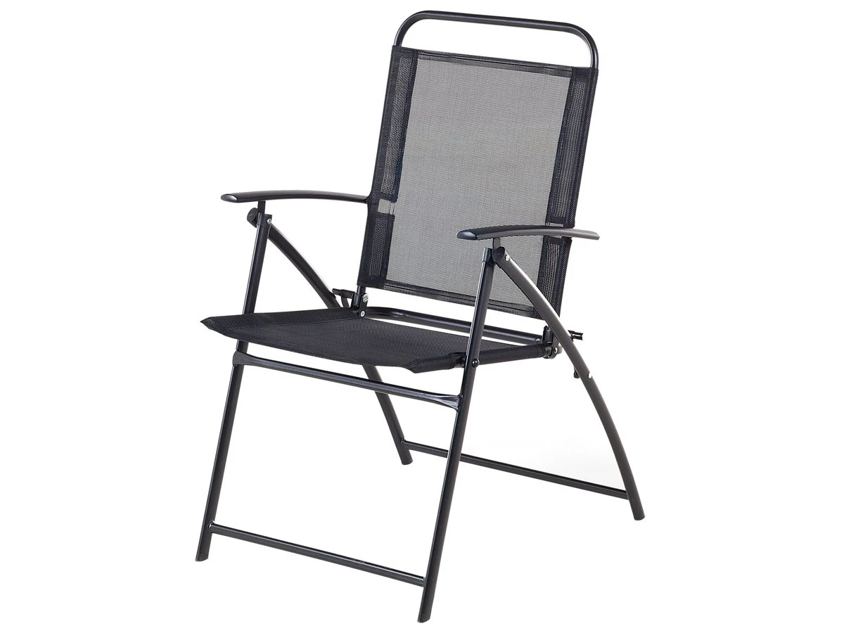 Conjunto De 4 Sillas De Jardín De Metal Negro LIVO 10 Conjunto De 4 Sillas De Jardín De Metal Negro LIVO - Imagen 8