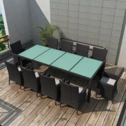 Set Comedor De Jardín 11 Piezas Y Cojines Ratán Sintético Negro VidaXL 10 Set Comedor De Jardín 11 Piezas Y Cojines Ratán Sintético Negro VidaXL -Jardín Muebles Ventas cef2feaaad31d0c558f027dc14d2d5e89db6037c db9557778da044ab86508ac86a732861
