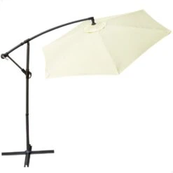 Parasol Excéntrico Banana 270 Cm Crema Mástil Aluminio Aktive Garden