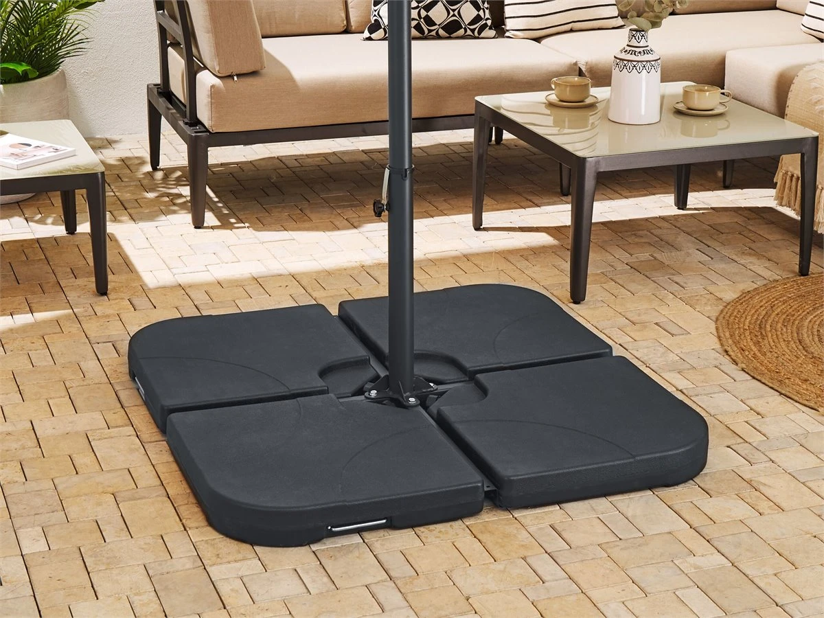 Base Para Sombrilla De Metal Negro 100 Cm VICCHIO 3 Base Para Sombrilla De Metal Negro 100 Cm VICCHIO