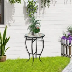 Outsunny Mesa De Jardín Redonda Mesa Auxiliar De Mosaico Con Patas De Metal Para Patio Terraza Exterior Balcón 35,5x35,5x53,5 Cm Turquesa 10 Outsunny Mesa De Jardín Redonda Mesa Auxiliar De Mosaico Con Patas De Metal Para Patio Terraza Exterior Balcón 35,5x35,5x53,5 Cm Turquesa -Jardín Muebles Ventas d2434316a9879b93368baaf183e9f8c3665f694e 874b48a266d4447eb578b9344ad4c68c