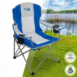 Silla Plegable Para Camping Aktive Gris Azul 57 X 97 X 60 Cm (4 Unidades) -Jardín Muebles Ventas d3d50a9117e99e750f5866e40455139e0cfe4b6b eb727ac045a04a338a83e19ffcfb389d