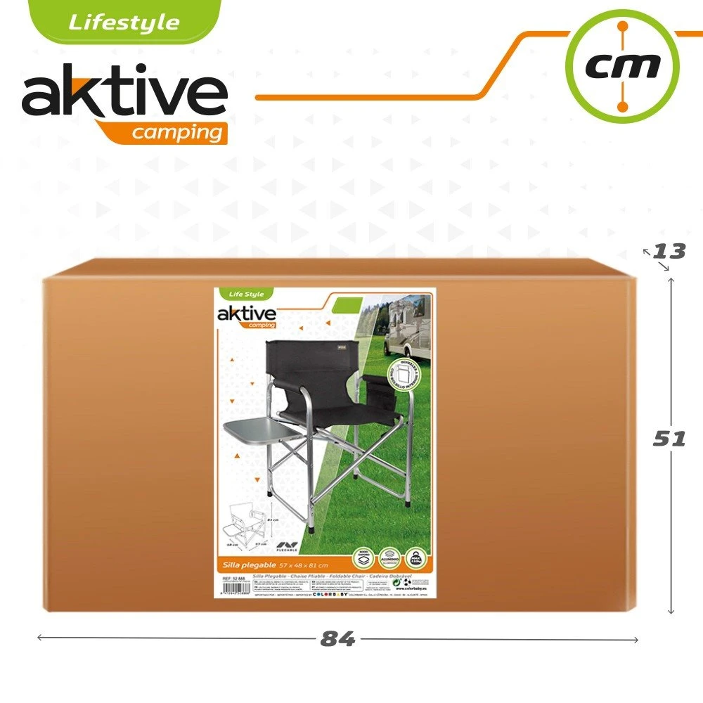 Silla Plegable Director Para Camping Aktive 10 Silla Plegable Director Para Camping Aktive - Imagen 8
