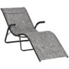 Outsunny Tumbona Plegable De Jardín Con Reposabrazos Reposapiés Respaldo Transpirable Y Marco De Metal Ergonómico Para Terraza Playa Camping 170x62x68 Cm Gris -Jardín Muebles Ventas d6d46e0dbf34df29ed1334a5d591620aa9a5d506 0f36ca5bf2b846d8827b1e5f7df166d5