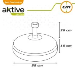 Base Para Sombrilla Circular Antracita 41-51 Mm Aktive -Jardín Muebles Ventas d744f41ac84fe1003ac45c4986a280bf7a963e0a d5a5997dca6d405b8e5597ebb31f206b