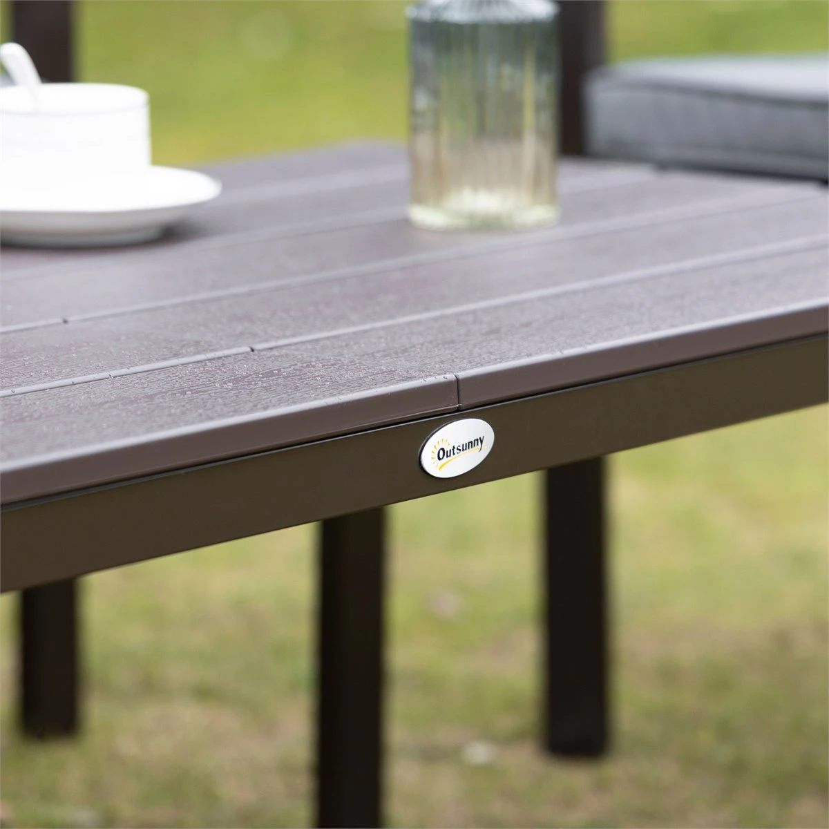 Outsunny Conjunto De Muebles De Jardín 4 Piezas Mesa De Centro Banco De 2 Plazas Y 2 Sillas Con Cojines Desenfundables Y Marco De Acero Para Terraza Exterior 113x65x78 Cm Gris 10 Outsunny Conjunto De Muebles De Jardín 4 Piezas Mesa De Centro Banco De 2 Plazas Y 2 Sillas Con Cojines Desenfundables Y Marco De Acero Para Terraza Exterior 113x65x78 Cm Gris - Imagen 8