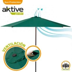 Parasol Hexagonal 250 Cm Color Verde Mástil Aluminio Aktive Garden 11 Parasol Hexagonal 250 Cm Color Verde Mástil Aluminio Aktive Garden -Jardín Muebles Ventas dbd75669376164c0c075d69aef3a38fe03a2edf2 0c3af491a978488e90f5d6113378d87e
