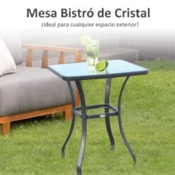 Outsunny Mesa Auxiliar De Cristal Templado Cuadrada Bordes Redondeados Mesita Cafépara Patio Terraza Balcón Negro Y Transparente 68,5x68,5x84 Cm 14 Outsunny Mesa Auxiliar De Cristal Templado Cuadrada Bordes Redondeados Mesita Cafépara Patio Terraza Balcón Negro Y Transparente 68,5x68,5x84 Cm -Jardín Muebles Ventas de06e7a65f3b5d9106f4e8c0c3730faba1204d46 789d3a362e85486b9f3afde5d29e5516
