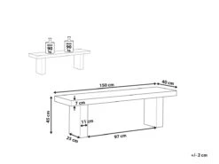 Banco De Jardín De Cemento Reforzado Gris 150x40 Cm TARANTO -Jardín Muebles Ventas de61c0d4d9e72e48d25612f22b355a518be09153 5f4cfe3d7da14cafb6e105c4f9e6e814