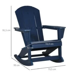 Outsunny Silla Mecedora De Jardín Mecedora Para Exterior De Estilo Adirondack De HDPE Para Balcón Terraza Patio Carga 120 Kg 73,5x93x91,5 Cm Azul Oscuro -Jardín Muebles Ventas de782ee6165163740113dfbae509a60a2c4ba1ff 045c3ca9c146474cbf7f297d1209a030