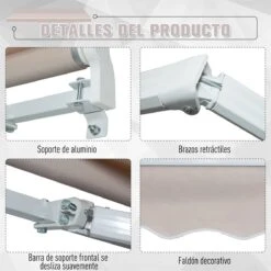 Outsunny Toldo Manual Con Manivela 3x2m Toldo Con Brazo Plegable Retráctil Ángulo Ajustable De Aluminio Protección Solar Para Puerta Ventanas Balcón Beige 19 Outsunny Toldo Manual Con Manivela 3x2m Toldo Con Brazo Plegable Retráctil Ángulo Ajustable De Aluminio Protección Solar Para Puerta Ventanas Balcón Beige -Jardín Muebles Ventas debbee30ae857739b921a5cde12fa718b84f9287 f3af6d0a0ac44d12b8a5873c9917358e