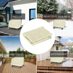 Outsunny Funda Protectora Para Sillas Cubierta De Muebles Sillón Impermeable Exterior Jardín Protección Contra Lluvia Y Sol 68x87x77cm 600D Tela Oxford -Jardín Muebles Ventas e36994385405c8f246d892b392b7abeb7d5ec472 2483e724d37e43a9998655ff74910294