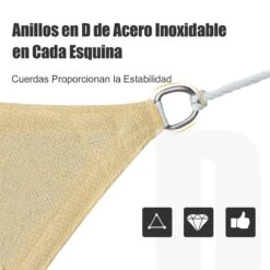 Outsunny - Toldo Vela Cuadrado (varios Tamaños Y Colores), Tamaño 3x3m, Color Arena 13 Outsunny - Toldo Vela Cuadrado (varios Tamaños Y Colores), Tamaño 3x3m, Color Arena -Jardín Muebles Ventas e4175b4f707c363d4f1a2a1a556a85ed672071f1 5e4428a7e2df434a8de32f2a07e0bf6f