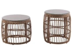 Conjunto De Jardín 4 Plazas De Ratán Natural/beige/negro RAVELLO -Jardín Muebles Ventas e8871c6ac26c2bfa6e5fc60c25543266e30359e0 69ec1e2e22494902a68c8aea7e7c3d28