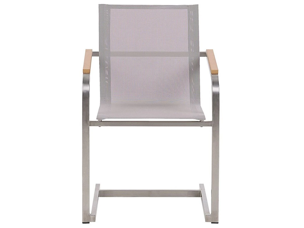 Conjunto De 2 Sillas De Jardín Beige COSOLETO 8 Conjunto De 2 Sillas De Jardín Beige COSOLETO - Imagen 6