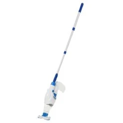 Outsunny Aspirador Limpiafondos Para Piscina Manual Eléctrico Autonomía 45 Minutos Con Poste Telescópico 54-113 Cm Cepillo Y Bolsa De Malla Para Estanques Spas 161x20x17 Cm Blanco -Jardín Muebles Ventas eab2f39405f4dc21a6bebfcf5458fb24ab32c8e4 e64670ea32ce426aa2f05f439055759e