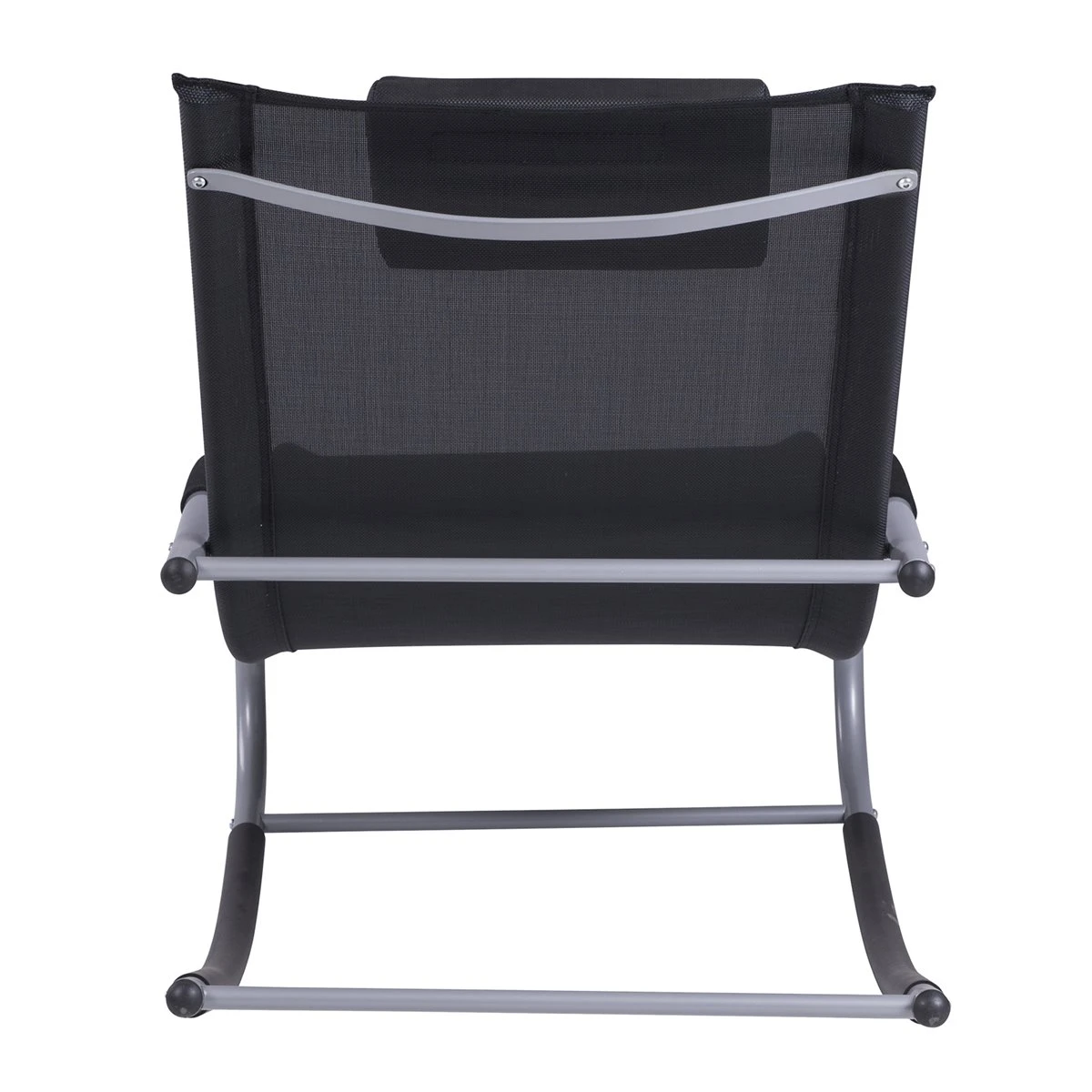 Outsunny Tumbona Mecedora De Jardín Con Reposacabezas Reposabrazos Sillón Silla De Exterior Tejido Transpirable Y Metal Para Playa Patio Terraza 63x148x85 Cm Negro 9 Outsunny Tumbona Mecedora De Jardín Con Reposacabezas Reposabrazos Sillón Silla De Exterior Tejido Transpirable Y Metal Para Playa Patio Terraza 63x148x85 Cm Negro - Imagen 7