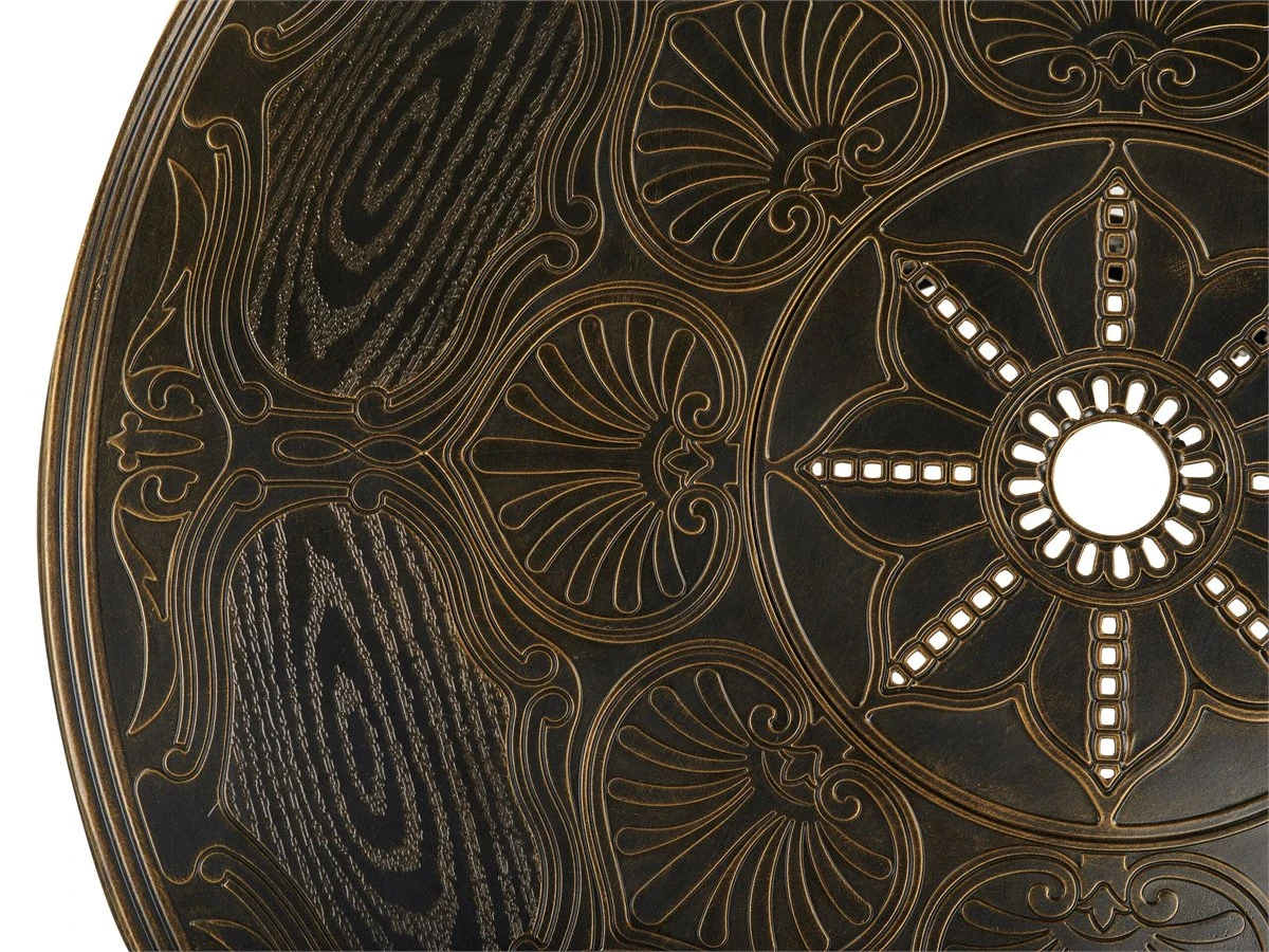 Mesa De Jardín De Metal Marrón Oscuro ⌀ 102 Cm SAPRI 8 Mesa De Jardín De Metal Marrón Oscuro ⌀ 102 Cm SAPRI - Imagen 6