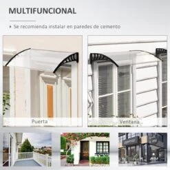 Outsunny Tejadillo De Protección Para Puertas Ventanas Contra Sol Y Lluvia Marquesina De Techo Diseño Moderno Aleación De Aluminio Duradero 122x89x24 Cm Transparente -Jardín Muebles Ventas f356868010f48e73f0c5f4f719093513e814b7f3 53a20fbe93a04c35a6329e134492766e
