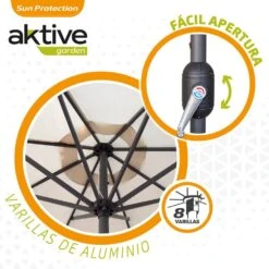 Sombrilla Para Jardín Octogonal 32 Luces LED Inclinable Aktive -Jardín Muebles Ventas f4e993211eb1aab8cfb90df03e5ee94abb89f035 ae7a2da37c51408597aebfc2bcea1650