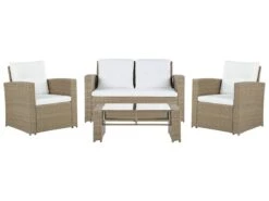 Conjunto De Jardín De Ratán Marrón Claro LUCA -Jardín Muebles Ventas f651946446d3522af886b3a9c9fe246259cabe97 d878d3619d2a419bab994211964f2237
