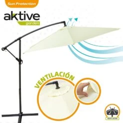 Parasol Excéntrico Banana 300 Cm Crema Mástil Aluminio Aktive Garden -Jardín Muebles Ventas fcb32b3cec182822084325027967613741089dd5 9ce4e5b95ec44ed09cae089ae66ca54f